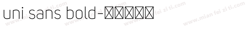 uni sans bold字体转换